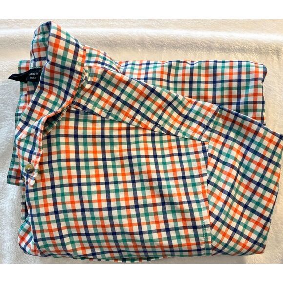 Kavu Lightweight Long Sleeve Plaid Button Up Shirt Dress Mens Sz S‎ Preppy Retro - Picture 15 of 15